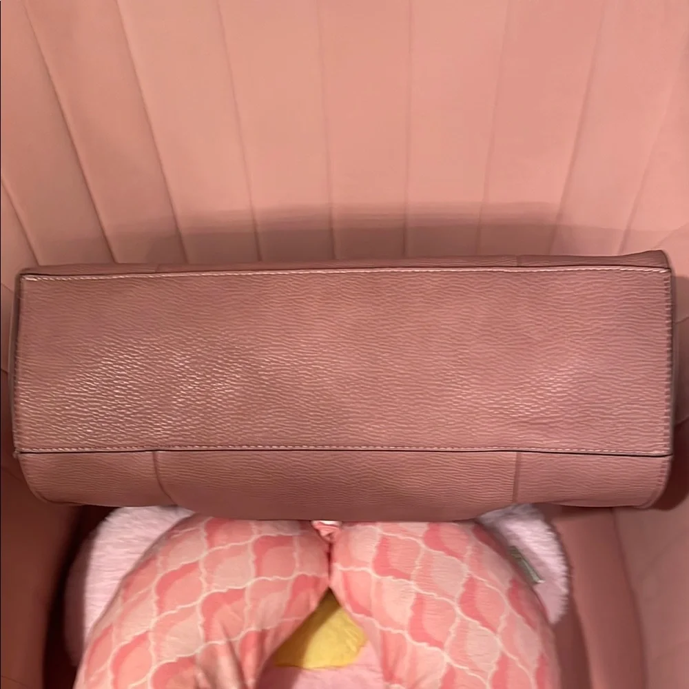 Foley + Corinna Dusty Rose Leather Satchel with Gold-Tone Hardware